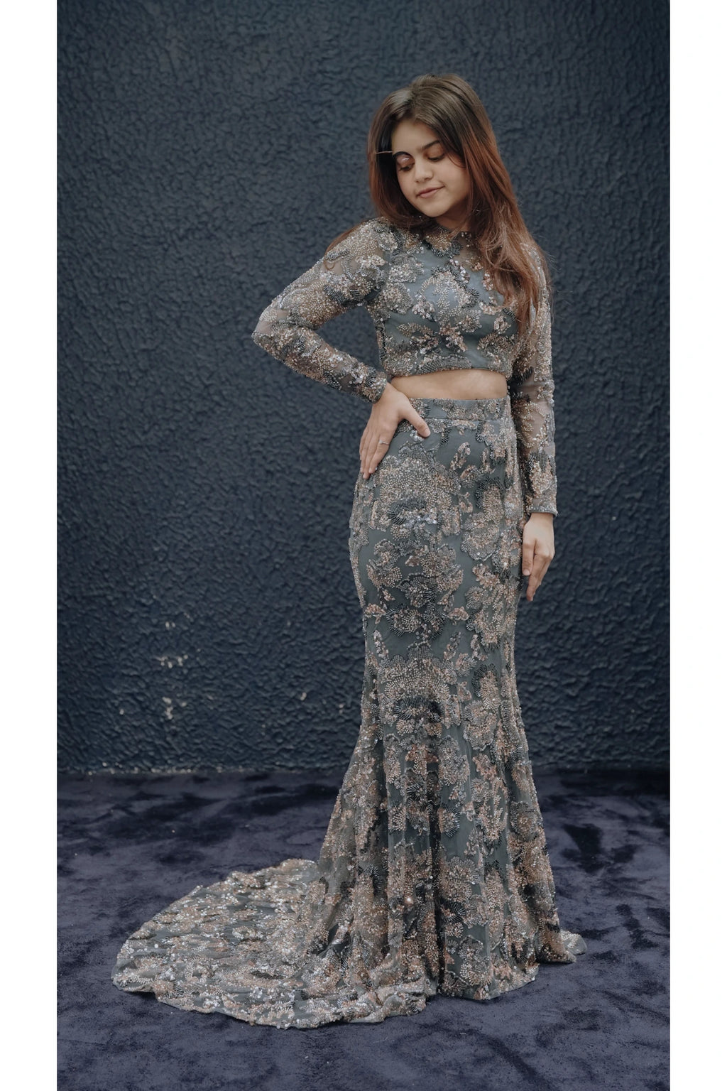Fishcut lehenga for kids
