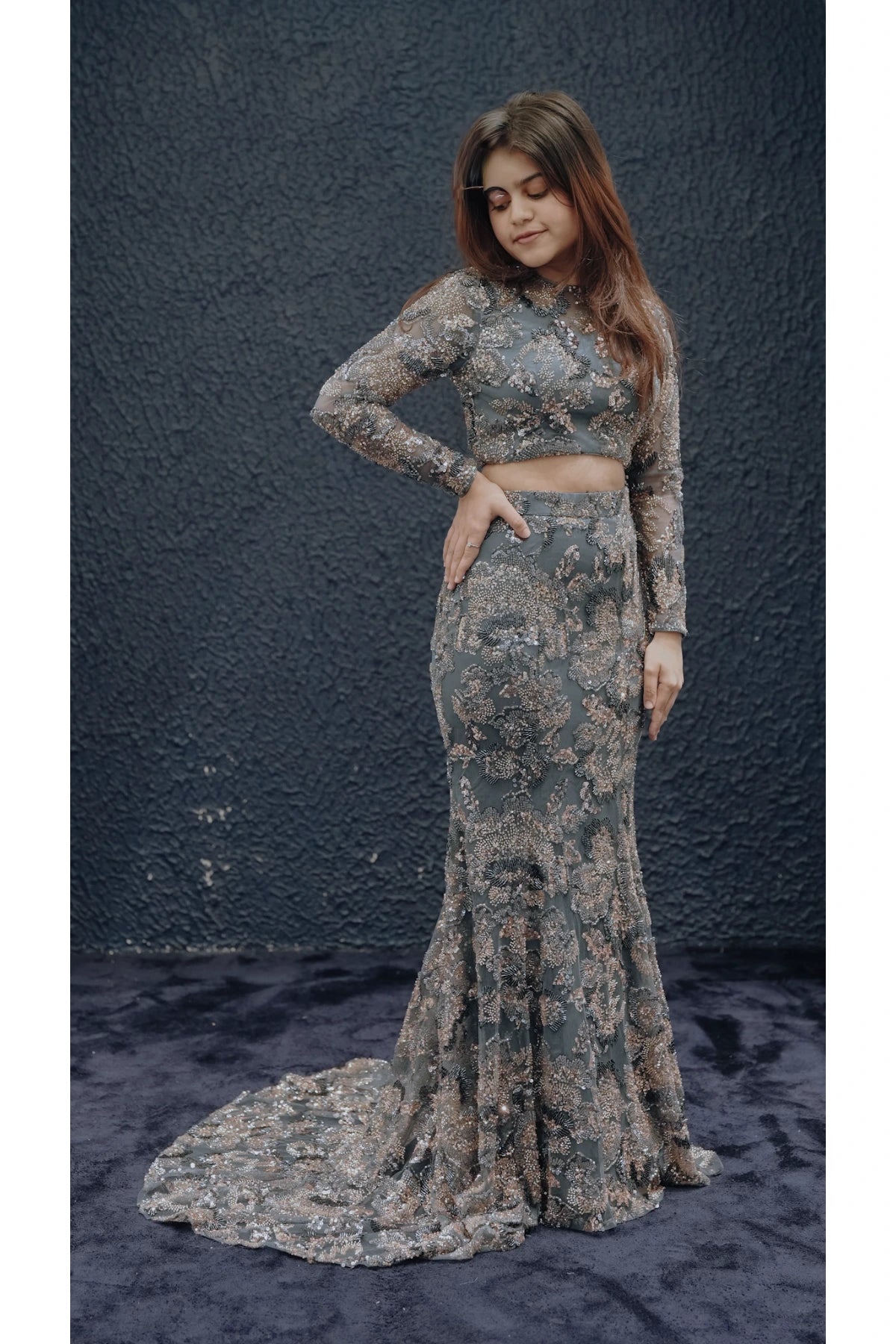 Fishcut lehenga for kids
