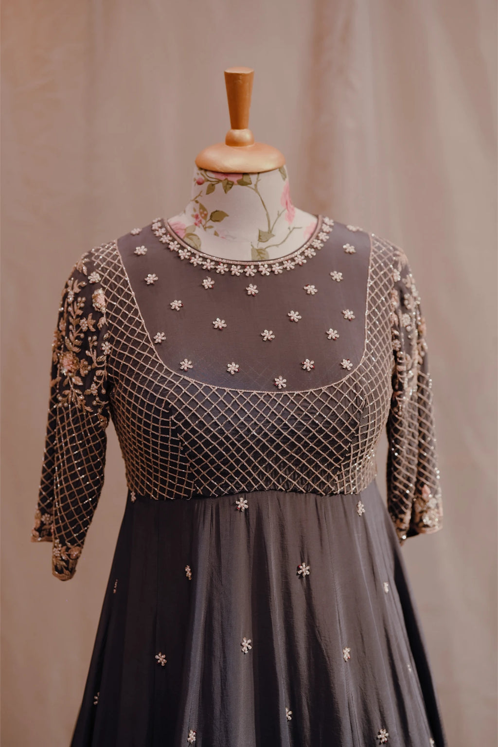Pakistani Lehenga Dark Grey