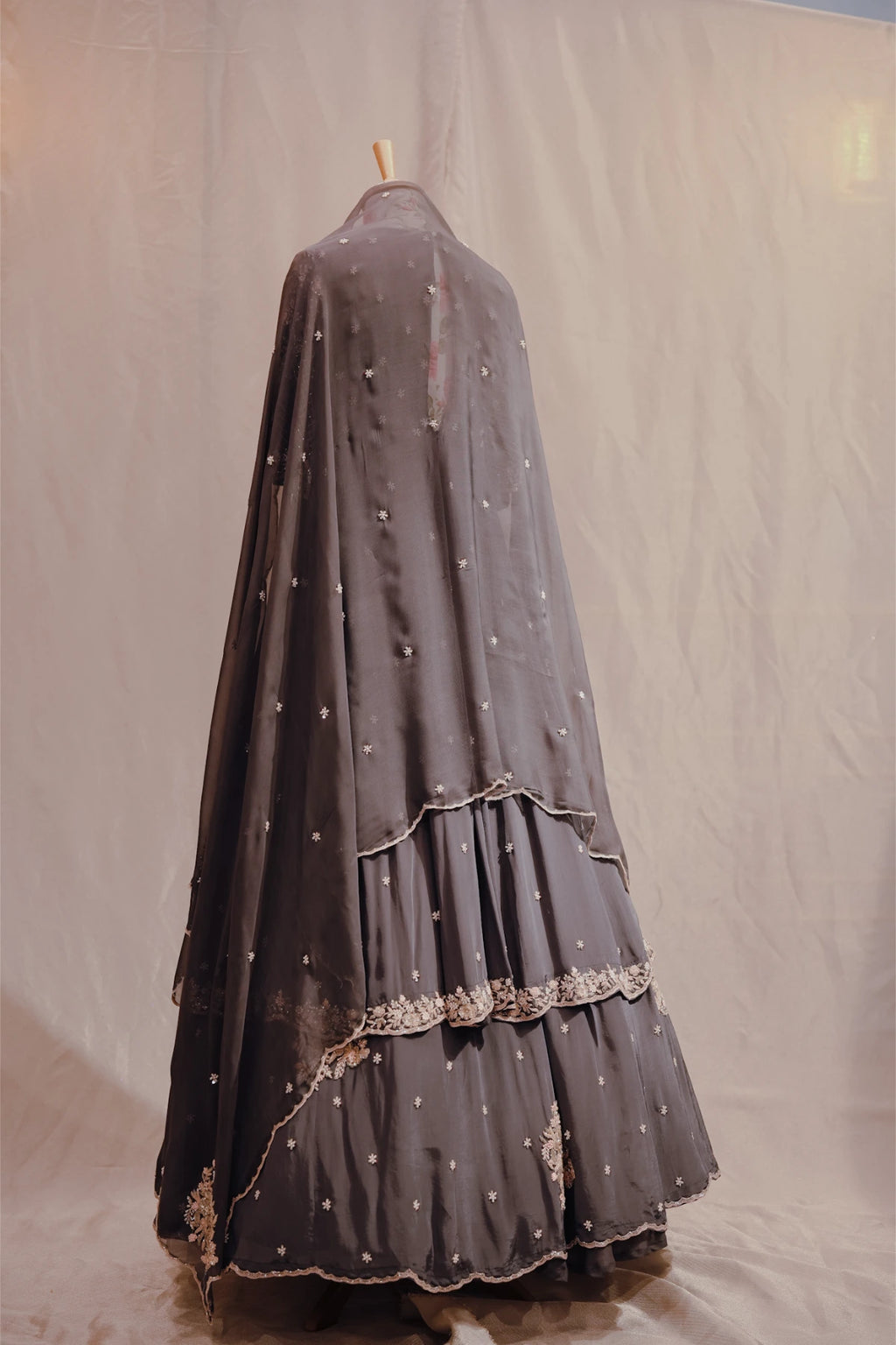 Pakistani Lehenga Dark Grey