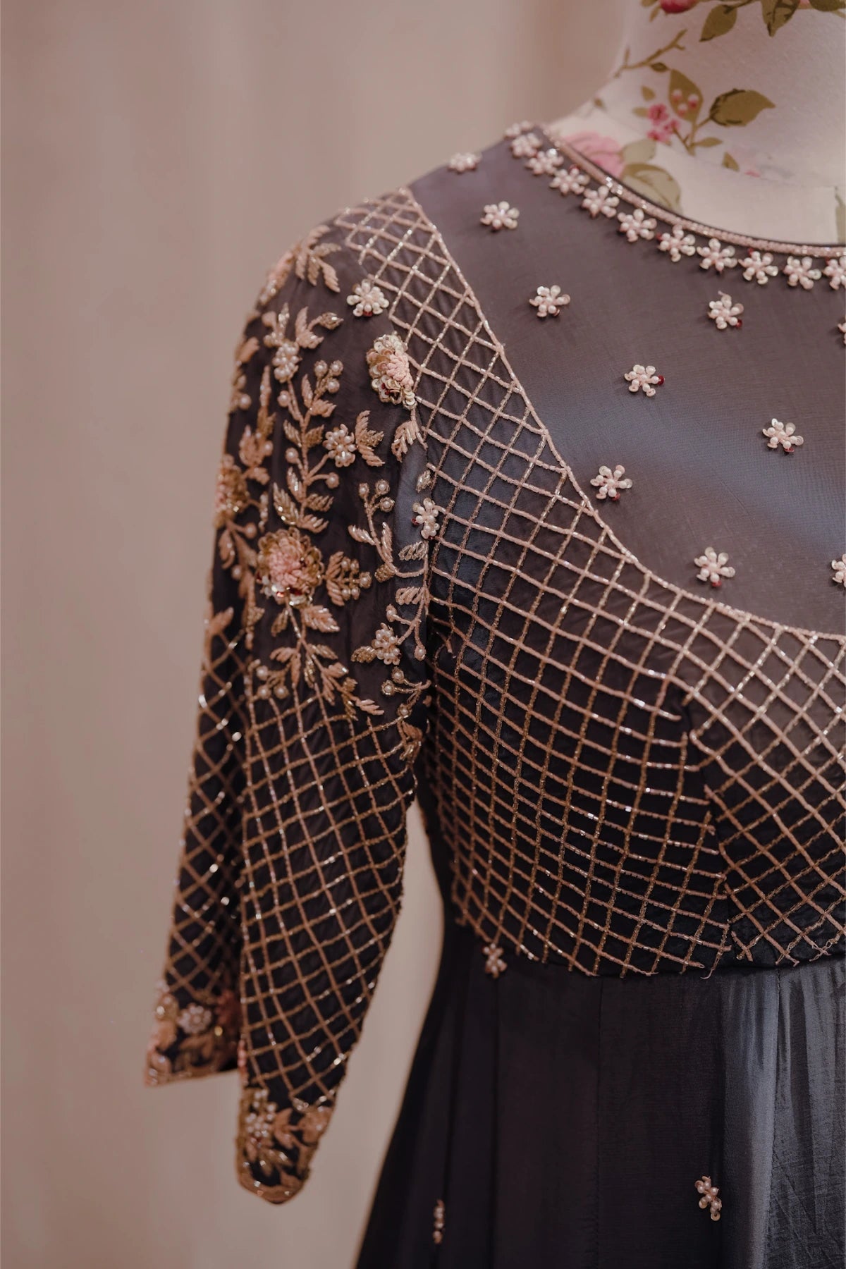 Pakistani Lehenga Dark Grey