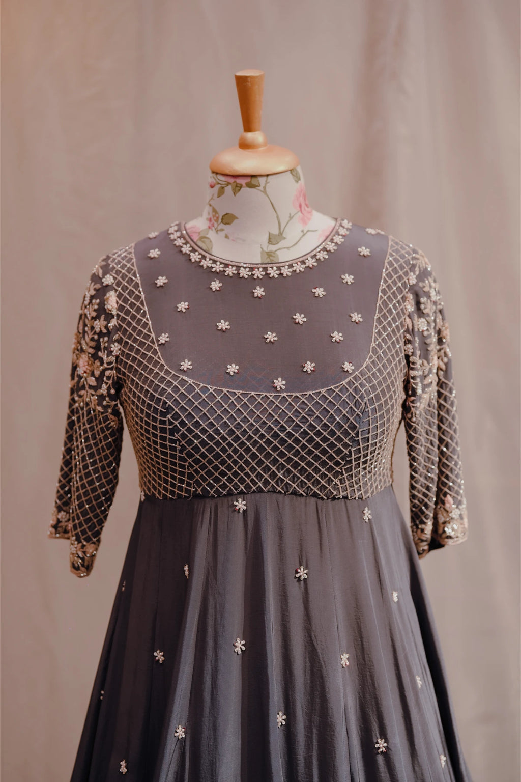 Pakistani Lehenga Dark Grey