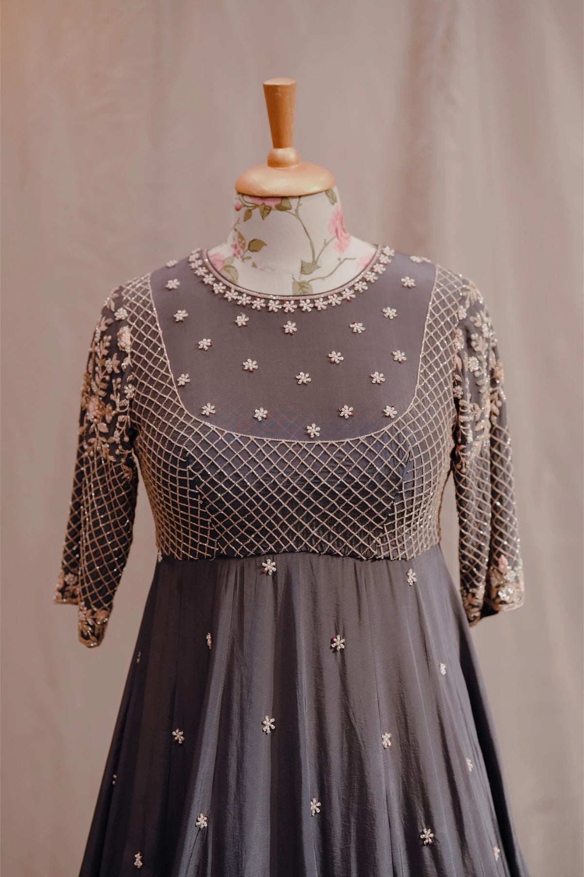Pakistani Lehenga Dark Grey