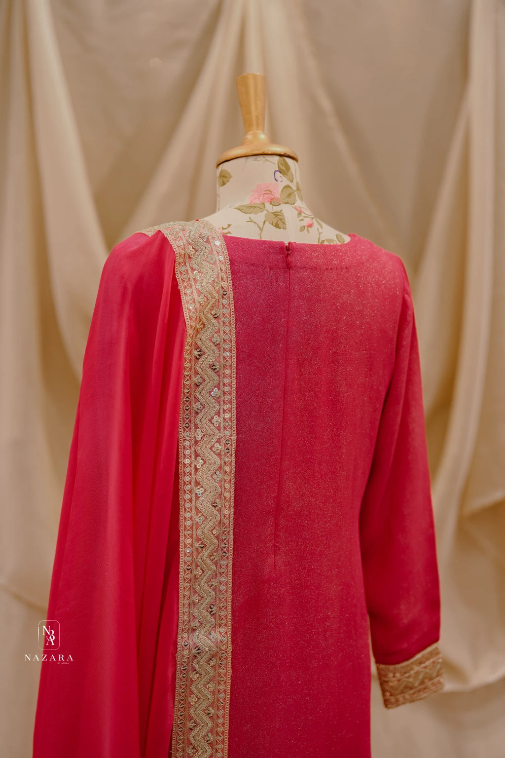 Rani pink short top and palazzo