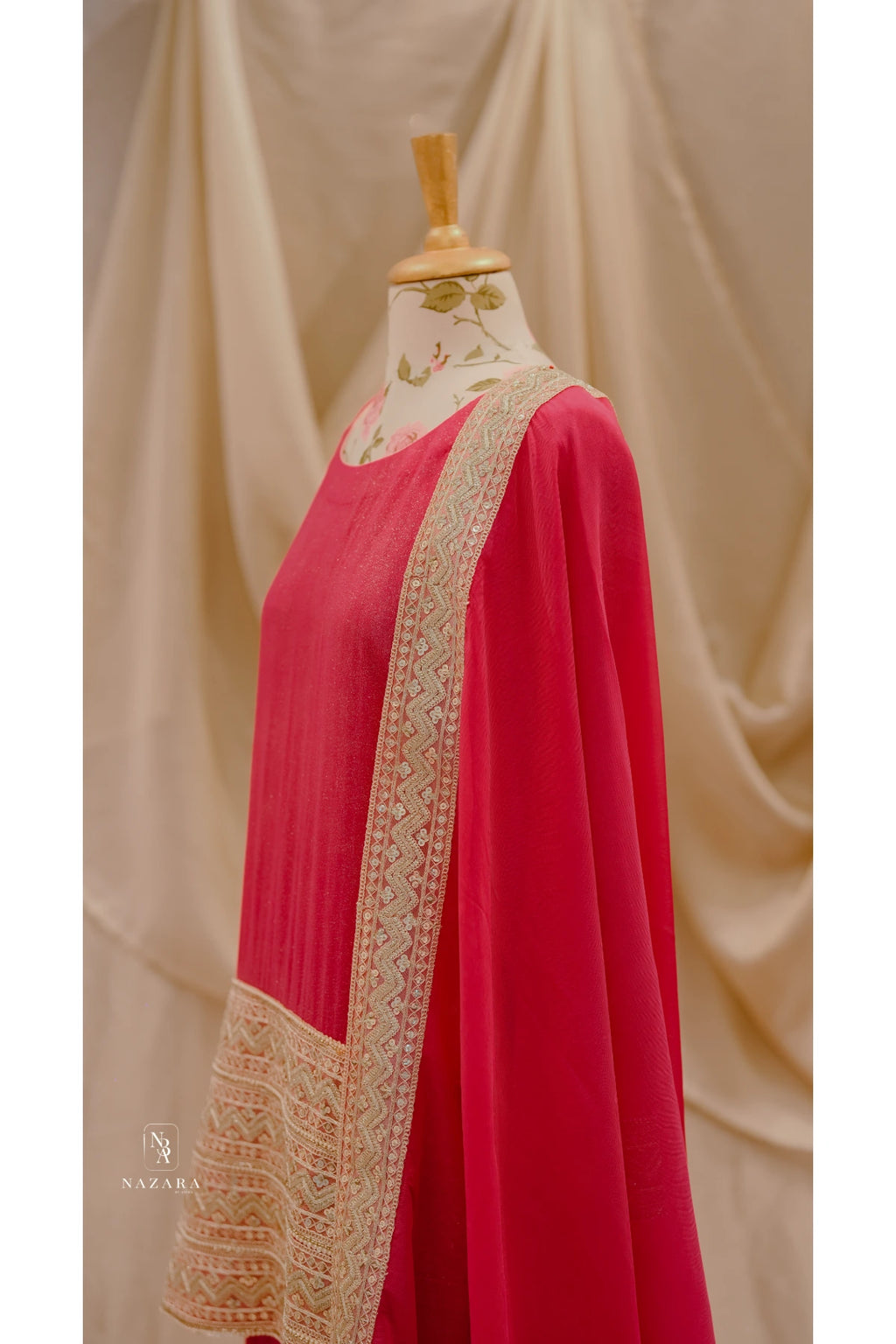 Rani pink short top and palazzo