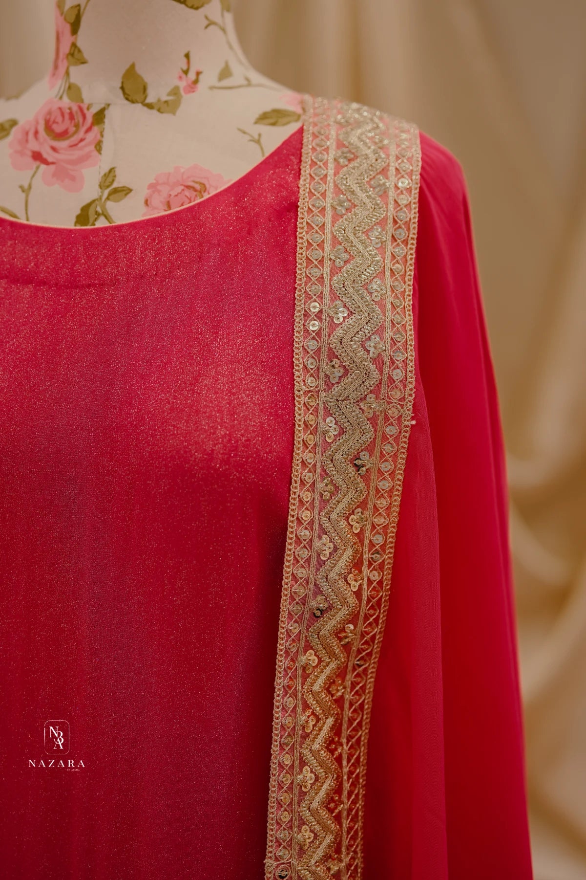 Rani pink short top and palazzo